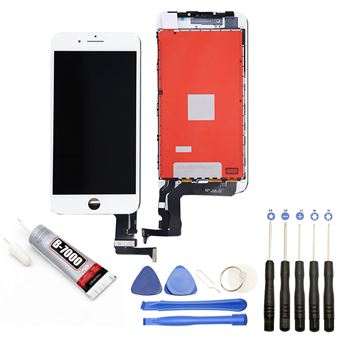 Ecran LCD et vitre tactile iPhone 8 PLUS BLANC (AAA+) + kit outils