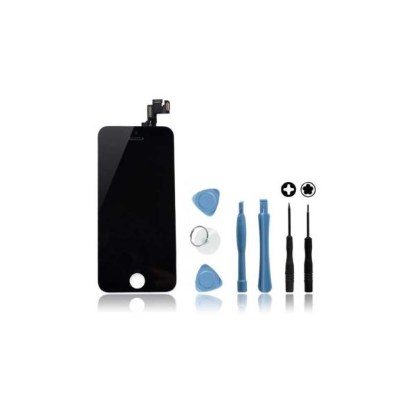Ecran LCD et vitre tactile iPhone 5SE NOIR (AAA+) + kit outils